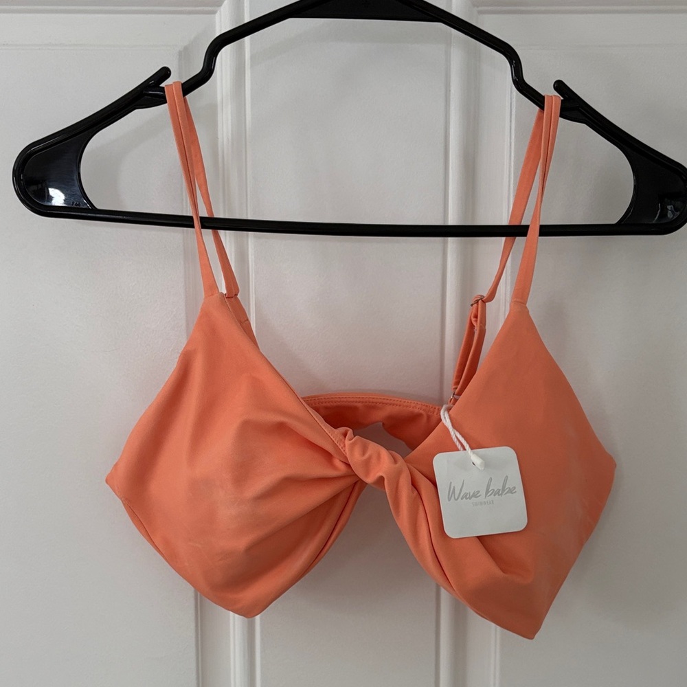 Wave Babe Orange Bikini Top